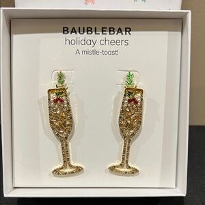 BaubleBar | Holiday Cheers Champagne Earrings 🥂🍾